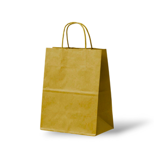 Paper bag (m) - gold - (100 pieces)