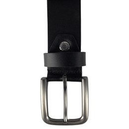Men's or Women's Belt Black Italian Leather - 4 cm Wide Casual Leather Women's Belt Or Men's Belt
