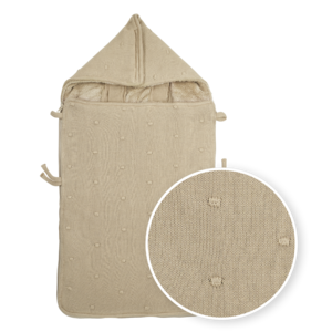 Voetenzak Mini knots teddy Sand 40x82cm