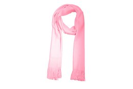 Pink wool and acrylic scarf
