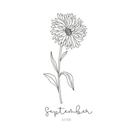 Fødselsblomst flise | oktober