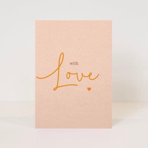 postcard 'with love'