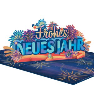 Happy New Year pop-up card