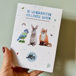 10 biglietti d'auguri con animali olandesi, busta inclusa - dipinti a mano da Mies to Go - cartolina - formato A6