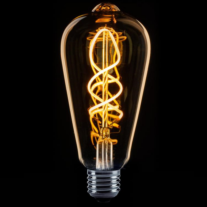 Edison st64 Filament spiraal LED 4w E27 240v 2200k dimbaar goud
