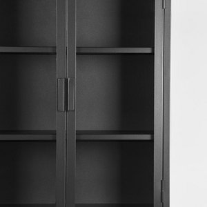 Bolini Vitrine Cabinet Level - Black - Metal - 70x35x150 cm