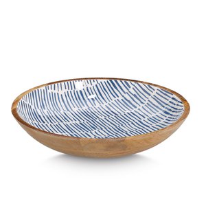 Bowl, mango wood, blue FSC 100%