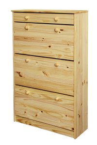 Schoenenkast met 3 kleppen en 1 lade