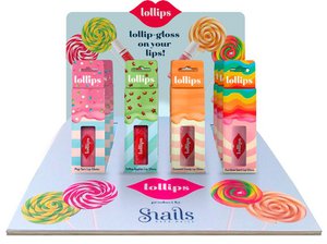 Schneckenlutscher: DISPLAY, GRATIS bei einer Bestellung von 30 Stück. Fasst bis zu 28 Stück Snails Lollips (z. B. 4 Farben x 7 Stück).