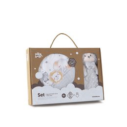 SET TOALLA DE BAÑO + DOU-DOU - MOD. ERIZO - GRIS