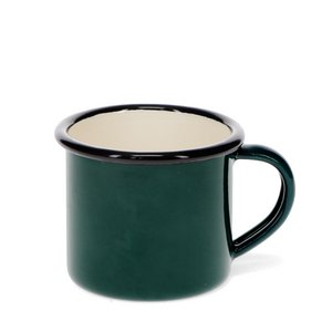Enamel espresso mug - Dark green