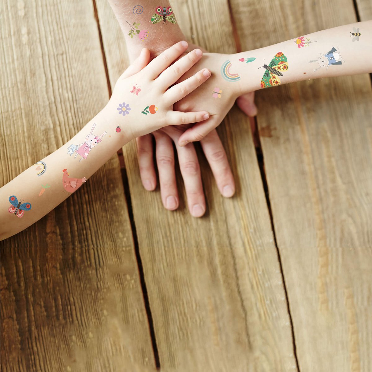 Frühlingsfreu(nd)e - Nachhaltige Kindertattoos - 1 VPE - 6 Stück