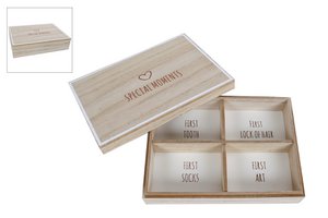Opbergbox Special Moments naturel-wit hout 175x13x4cm