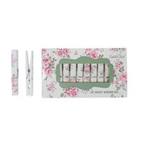 Wooden pegs set Lisa 12 pcs in box Isabelle Rose
