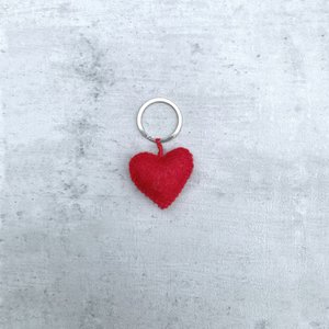 Keyring heart red