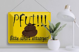 Tin sign note 40x30cm Please dispose of it immediately