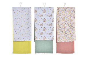 TUCHSET 2 BAUMWOLLE 60X40X0,5 VICHY SWEET 3 SORTIMENTE. PC193042