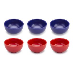 Kleine dekorative Porzellanschalen, 6er-Set, Matrix-Stil, 8 cm