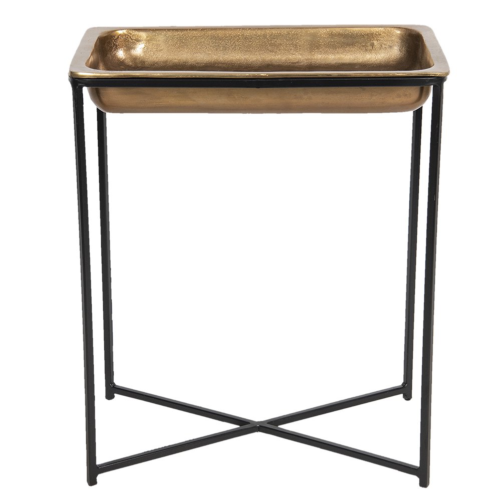 Bijzettafel 53x54x62 cm Koperkleurig Aluminium