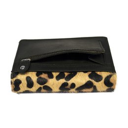 Ladies Wallet Black Leather RFID In 10 Prints