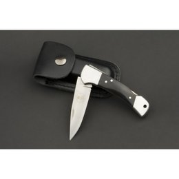 ED MAHONY Buffalo Folder I, Taschenmesser, Griff aus Büffelhorn, 440C