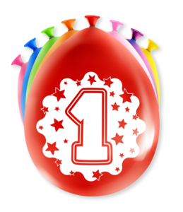 Happy Party-Luftballons – 1 Jahr