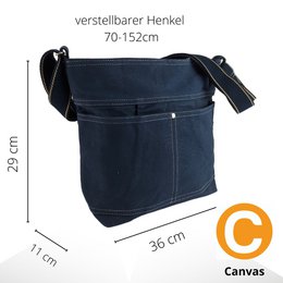 Domelo gewaxte canvas schoudertas voor dames. Waterafstotende hobo-tas. Veganistische buideltas. Dames/meisjes schoudertas met verstelbaar hengsel. Lichtgewicht grote stoffen tas met ritssluiting.
