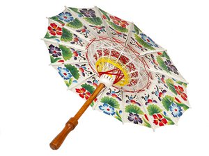 WIT GESCHILDERDE JAVA PARAPLU HM472348