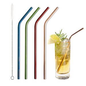 Trinkhalm aus Metall, bunt
