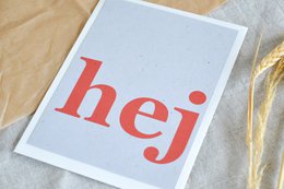 Postkort "hej"