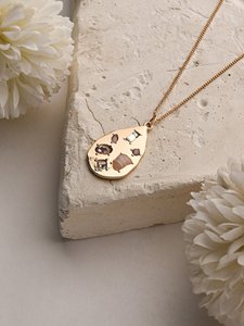 Stone-Studded Necklace – Fashion Jewellery – Gold-Toned Alloy – 46cm Length