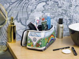 Volkswagen VW T1 Bus 3D Neopren Universaltasche, groß - Love Bus/Grün
