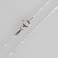 925 Sterling Silber zarte gedrehte Kette, 1,2mm