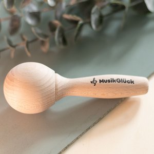 Maracas Rassel | Baby Rassel aus regionalem Holz | Babyspielzeug & Musikspielzeug | Musikinstrument | Holzrassel ab 1 Jahr | 100% Made in Germany