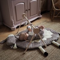 Schaap - houten educatieve babygymstandaard + interactieve mat