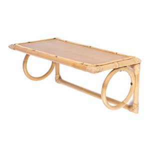 Armin, natural rattan wall shelf