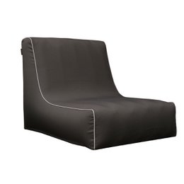  Grey inflatable outdoor sofa, 70 x 90 x 70 cm, for garden seating.