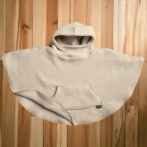 Beige badstof poncho