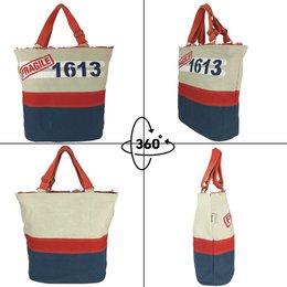 Sunsa XXL dameshandtas. Grote canvas tas. Veganistische strandtas/sporttas. Weekender in vintage retrostijl