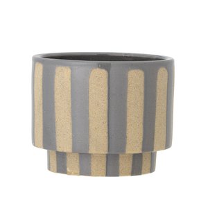 Awoh Blumentopf, Grau, Steinzeug