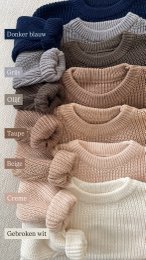 Gestrickter Babypullover – Olive Copy