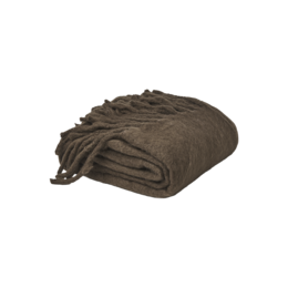  Plaid acrylic throw blanket in dark brown color, measuring 130x170cm, suitable for use as a cozy cover or decorative accent.