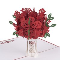 Rose Bouquet Pop Up Card
