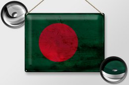 Tin Sign Flag Bangladesh 40x30cm Bangladesh Rust