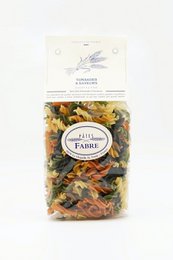  Colorful twist pasta, six flavors, multicolored shapes, Italian style dried pasta mix