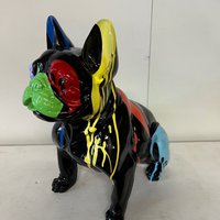 Polyresin bulldog black drop