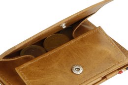 Geldbörse Cavare Münzfach Cognac gebürstet