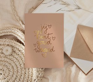 Map | With gold foil You are worth gold