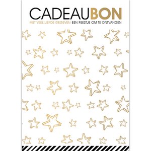 Gift voucher Super Stars white/gold 25 pcs
