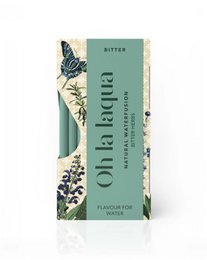  Bitter herbs flavored soda in green and white packaging with butterfly design.